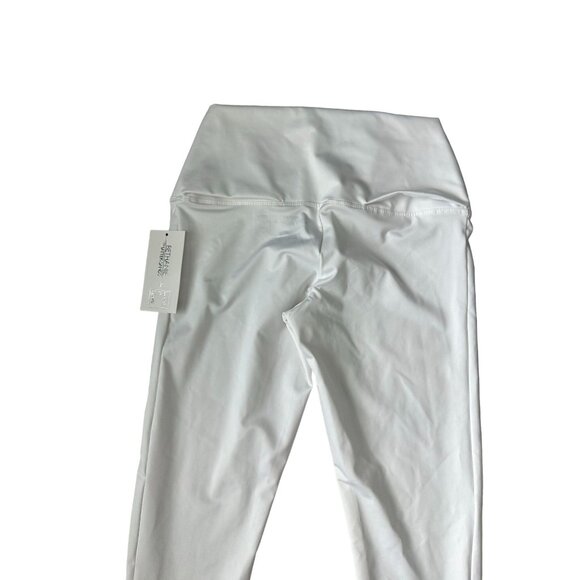 LUCKY IN LOVE x Bethanie Mattek Sands White Workout Leggings Sz M NEW with tags - Picture 2 of 6